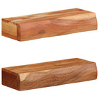 Wall shelves 2 pcs 40x17x8 cm solid acacia wood