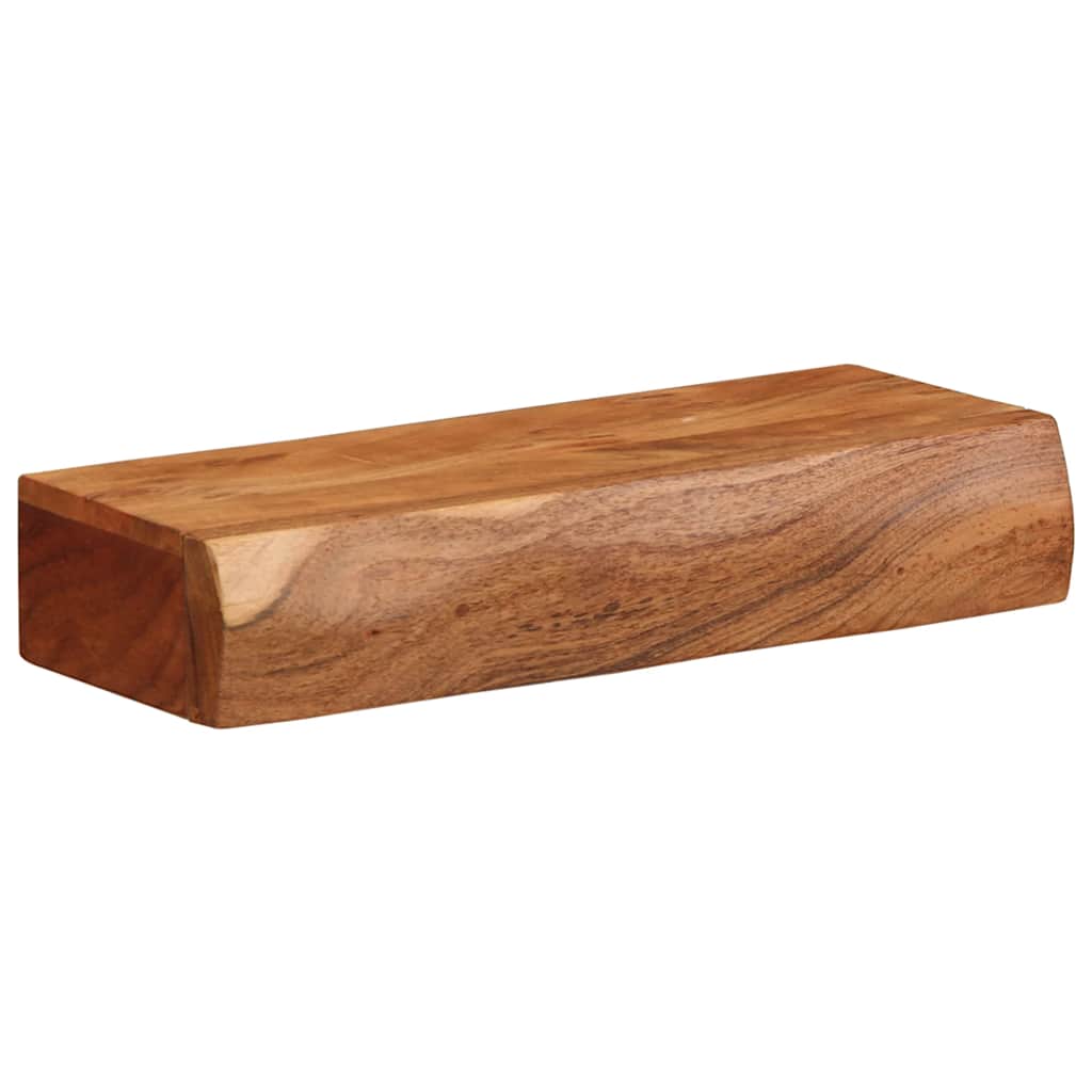Wandschappen 2 st 40x17x8 cm massief acaciahout