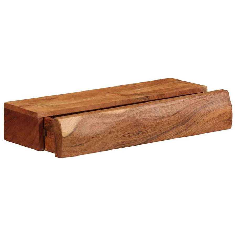 Wandschappen 2 st 40x17x8 cm massief acaciahout