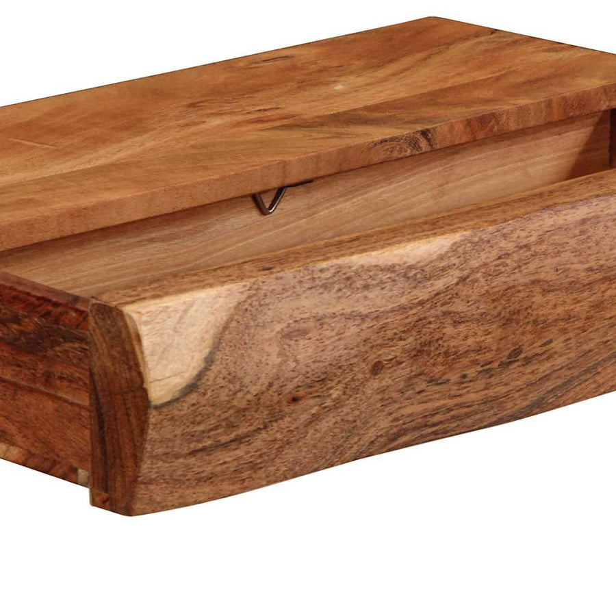 Wandschappen 2 st 40x17x8 cm massief acaciahout