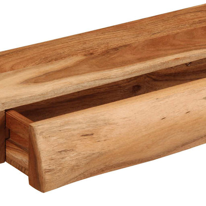 Wandschappen 2 st 60x17x8 cm massief acaciahout