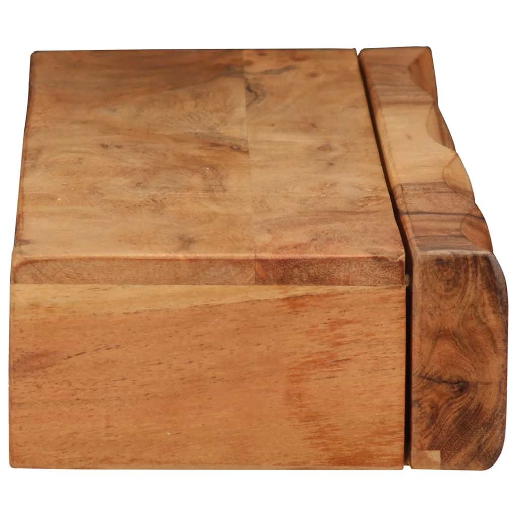 Wandschappen 2 st 80x17x8 cm massief acaciahout