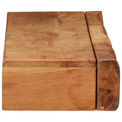 Wandschappen 2 st 80x17x8 cm massief acaciahout