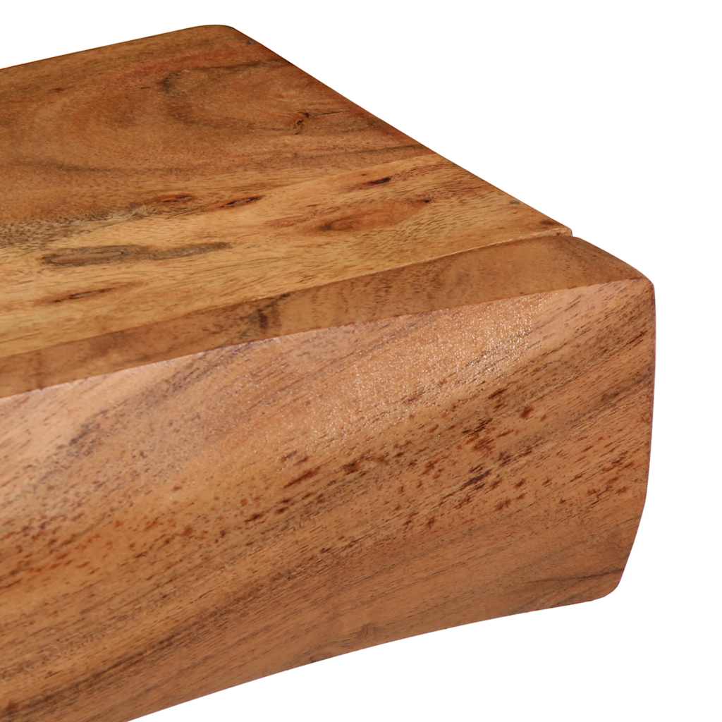 Wandschappen 2 st 80x17x8 cm massief acaciahout