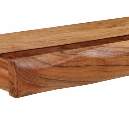 Wandschappen 2 st 80x17x8 cm massief acaciahout