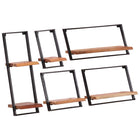 Wandplanken 5 stuks massief acaciahout live edge