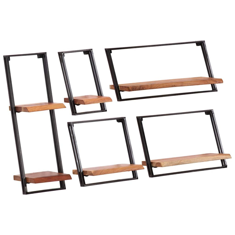 Wandplanken 5 stuks massief acaciahout