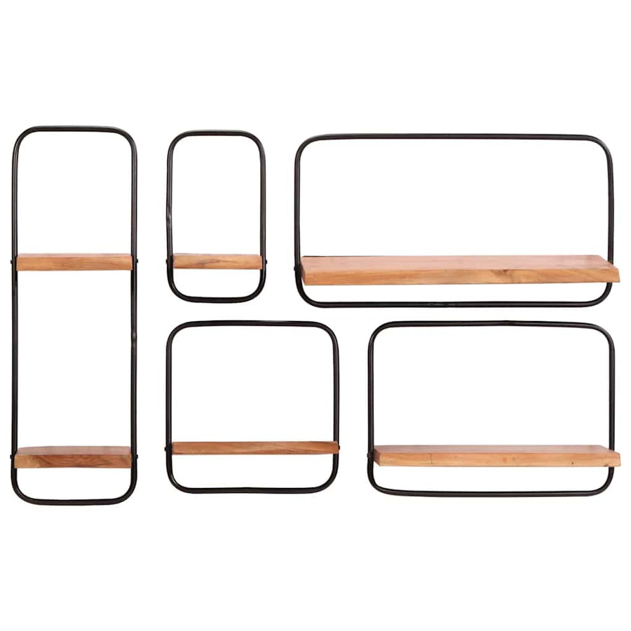 Wandplanken 5 stuks massief acaciahout