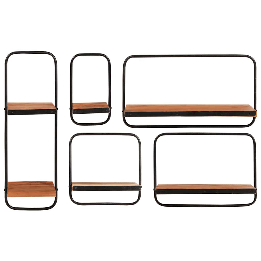 Wandplanken 5 stuks massief acaciahout
