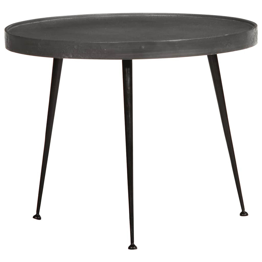 Salontafel 2 stuks Zwart bewerkt hout