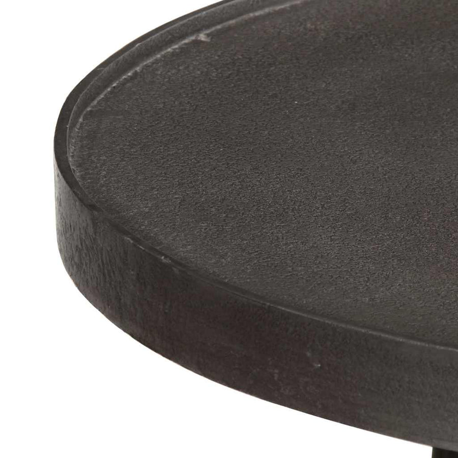 Salontafel 2 stuks Zwart bewerkt hout