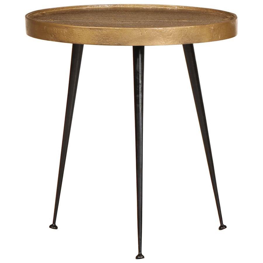 Salontafel 2 stuks Gouden bewerkt hout