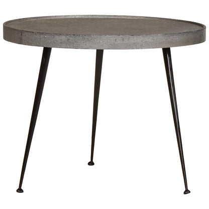 Salontafel 2 stuks zilverkleurig bewerkt hout