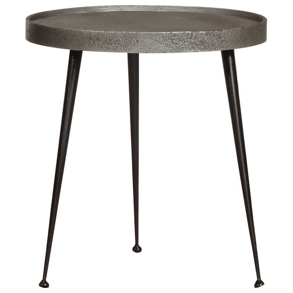 Salontafel 2 stuks zilverkleurig bewerkt hout