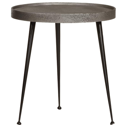 Salontafel 2 stuks zilverkleurig bewerkt hout