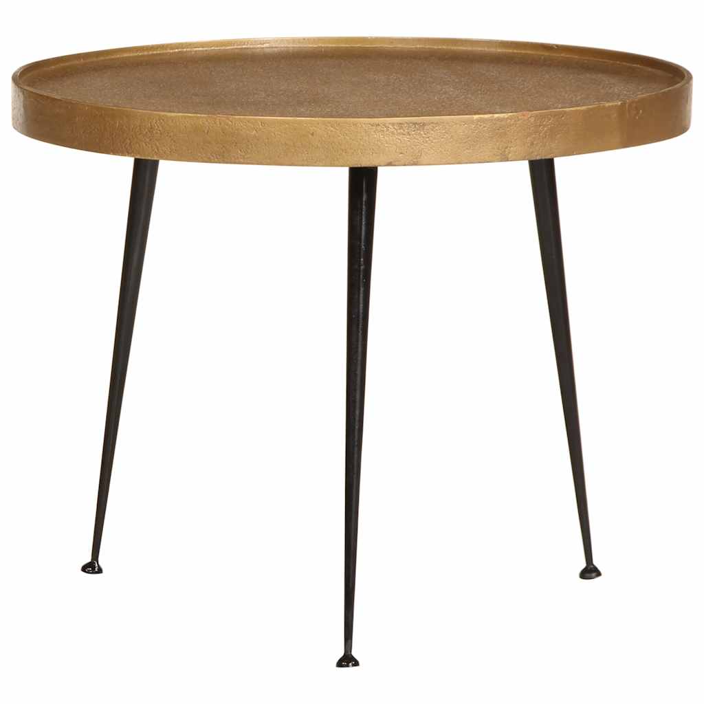 Salontafel 3 stuks Goudkleurig bewerkt hout