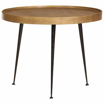 Salontafel 3 stuks Goudkleurig bewerkt hout