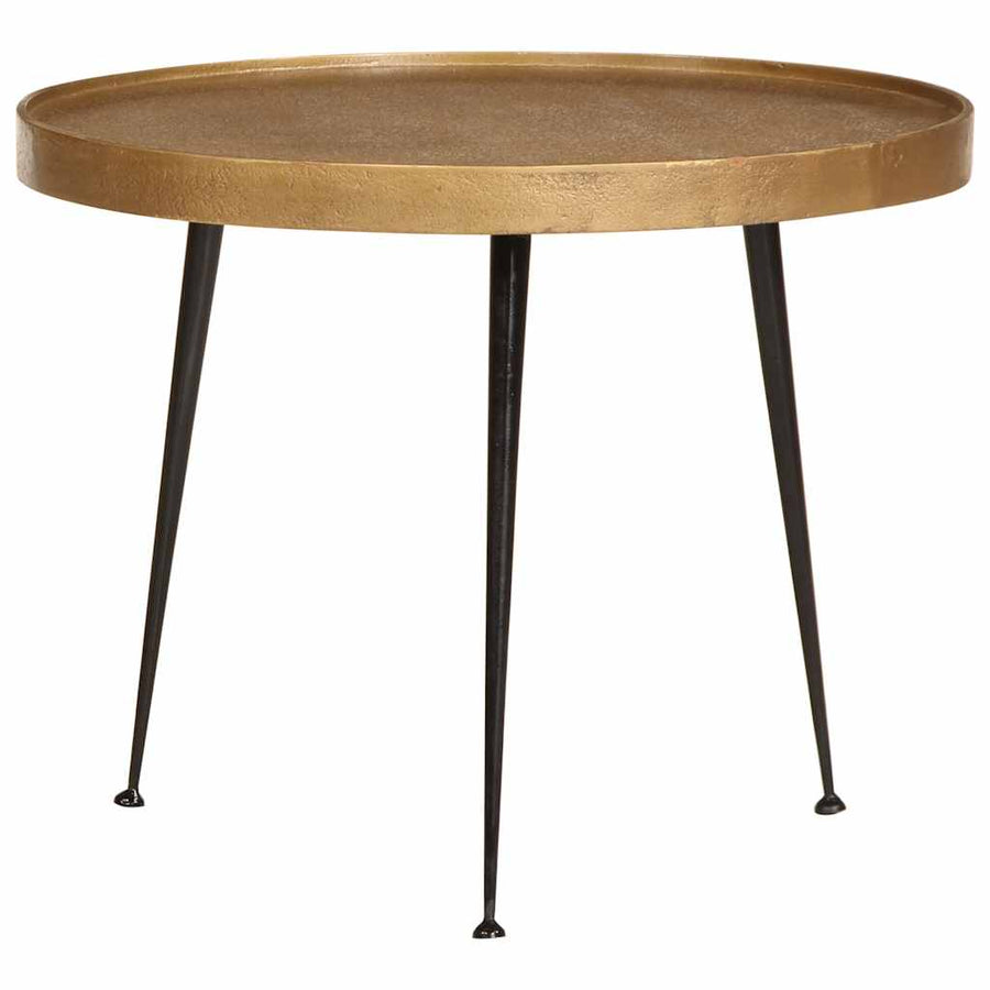 Salontafel 3 stuks Goudkleurig bewerkt hout
