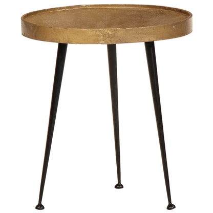 Salontafel 3 stuks Goudkleurig bewerkt hout