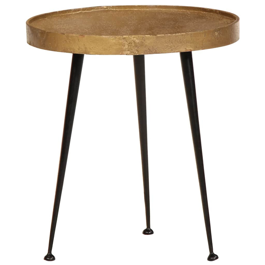Salontafel 3 stuks Goudkleurig bewerkt hout