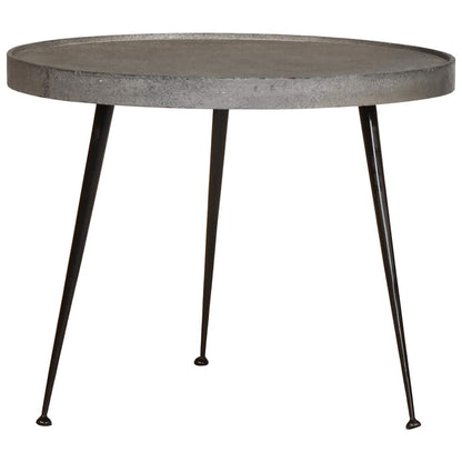 Salontafel 3 stuks zilverkleurig bewerkt hout