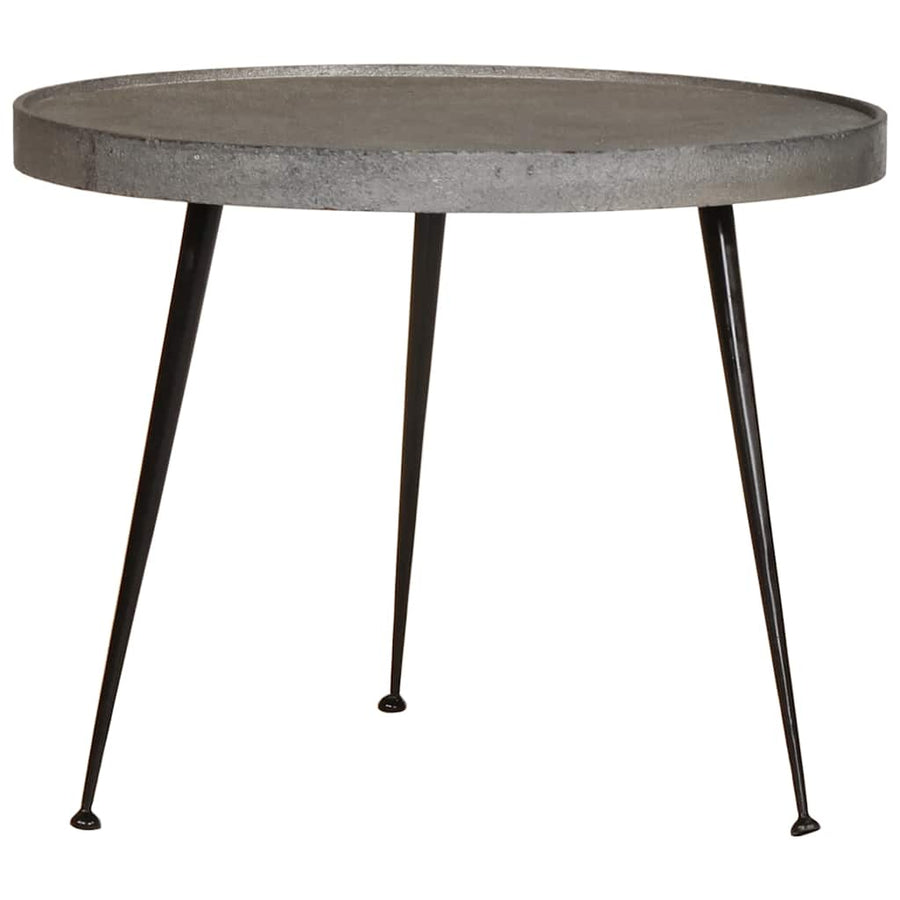 Salontafel 3 stuks zilverkleurig bewerkt hout