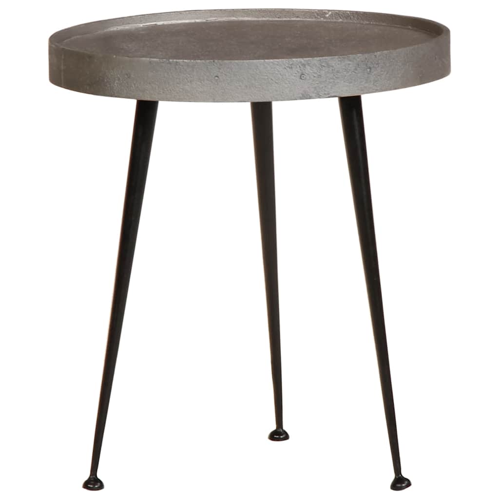 Salontafel 3 stuks zilverkleurig bewerkt hout