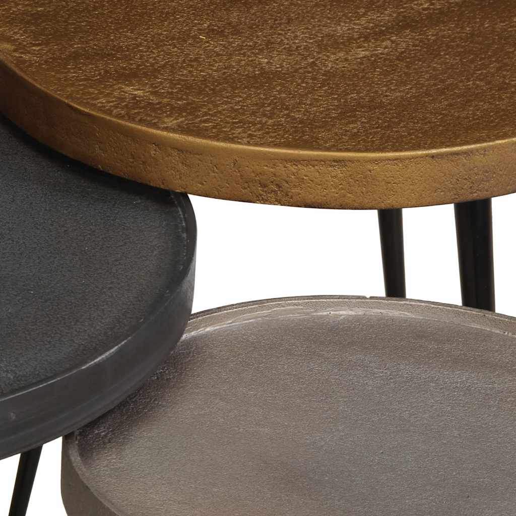 Salontafel 3 stuks Multicolor Engineered Wood