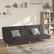 Slaapbank 2-zits stof zwart 200x84.5x69 cm