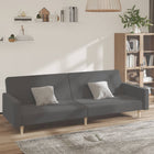 Sofa bed 2-seater fabric light grey