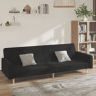 Sofa bed 2-seater fabric black