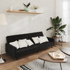 Sofa bed 2-seater velvet black