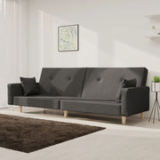 Slaapbank 2-zits donkergrijs stof 220x84.5x69 cm