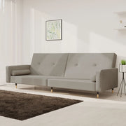 Slaapbank 2-zits fluweel lichtgrijs 220x84.5x69 cm