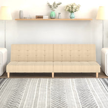 Slaapbank 2-Zits Stof Kleurig Crème Zonder armleuning