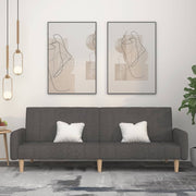 Sofa bed 2-seater fabric dark grey