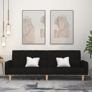 Sofa bed 2-seater fabric black