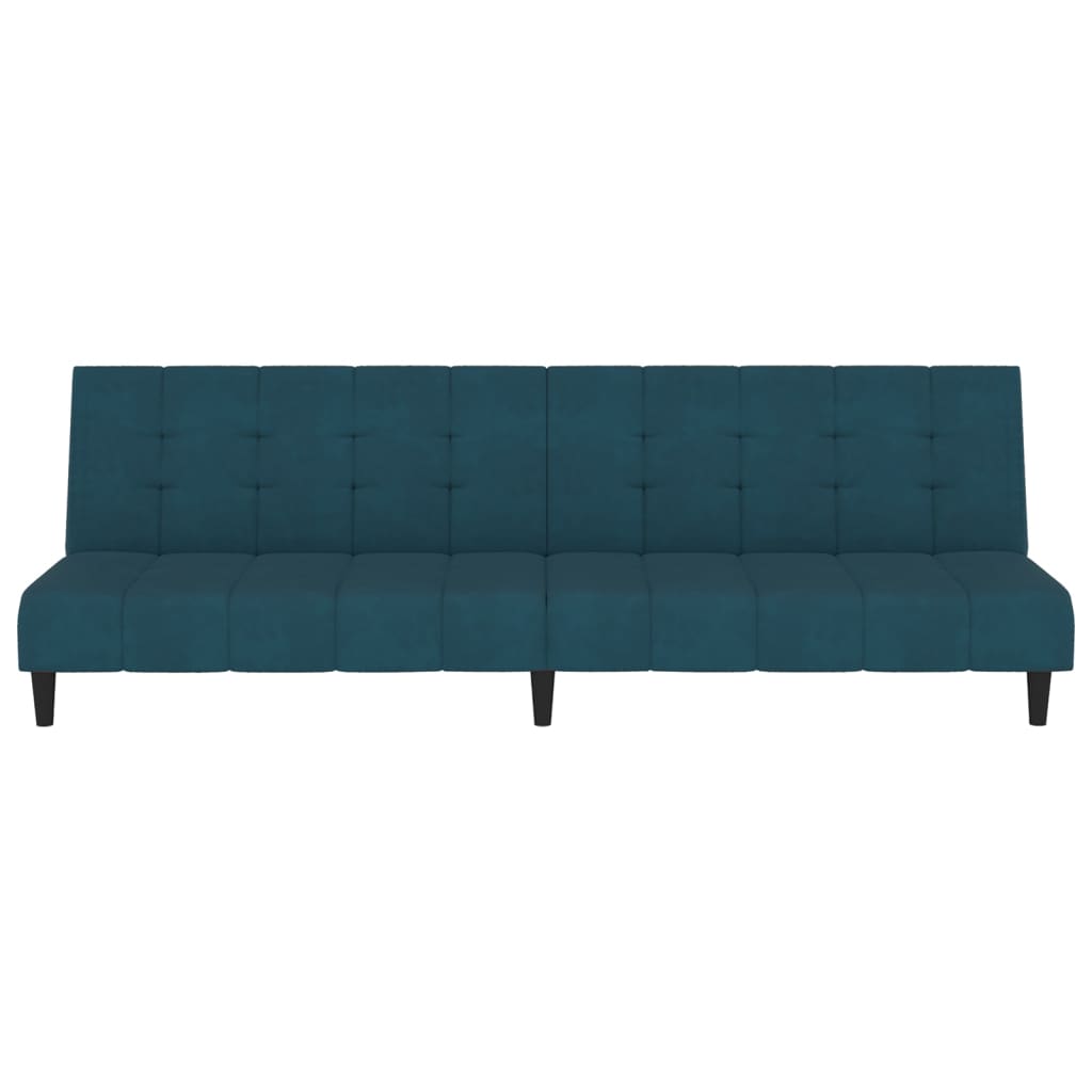 Slaapbank 2-Zits Fluweel Blauw