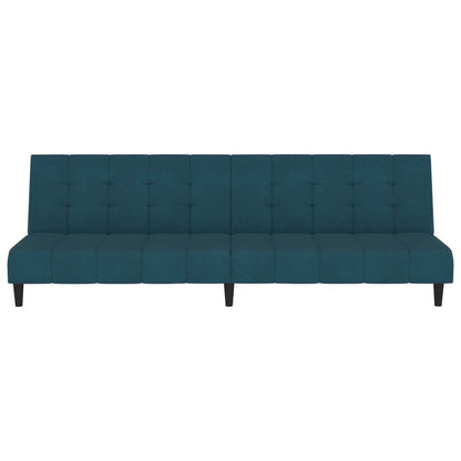 Slaapbank 2-Zits Fluweel Blauw