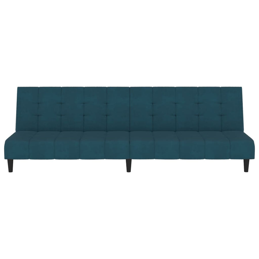 Slaapbank 2-Zits Fluweel Blauw