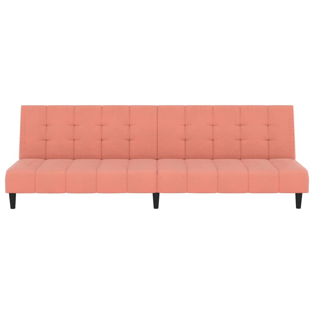 Slaapbank 2-Zits Fluweel Roze