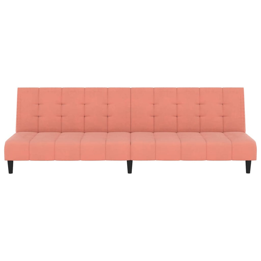 Slaapbank 2-Zits Fluweel Roze