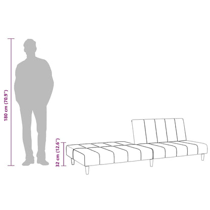 Slaapbank 2-Zits Fluweel Wijnrood