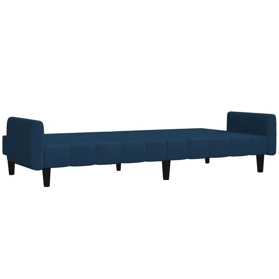 Slaapbank 2-Zits Fluweel Blauw Met armleuning