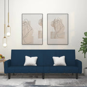 Slaapbank 2-zits fluweel blauw 220x84.5x69 cm