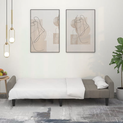 Slaapbank 2-zits fluweel lichtgrijs Lichtgrijs