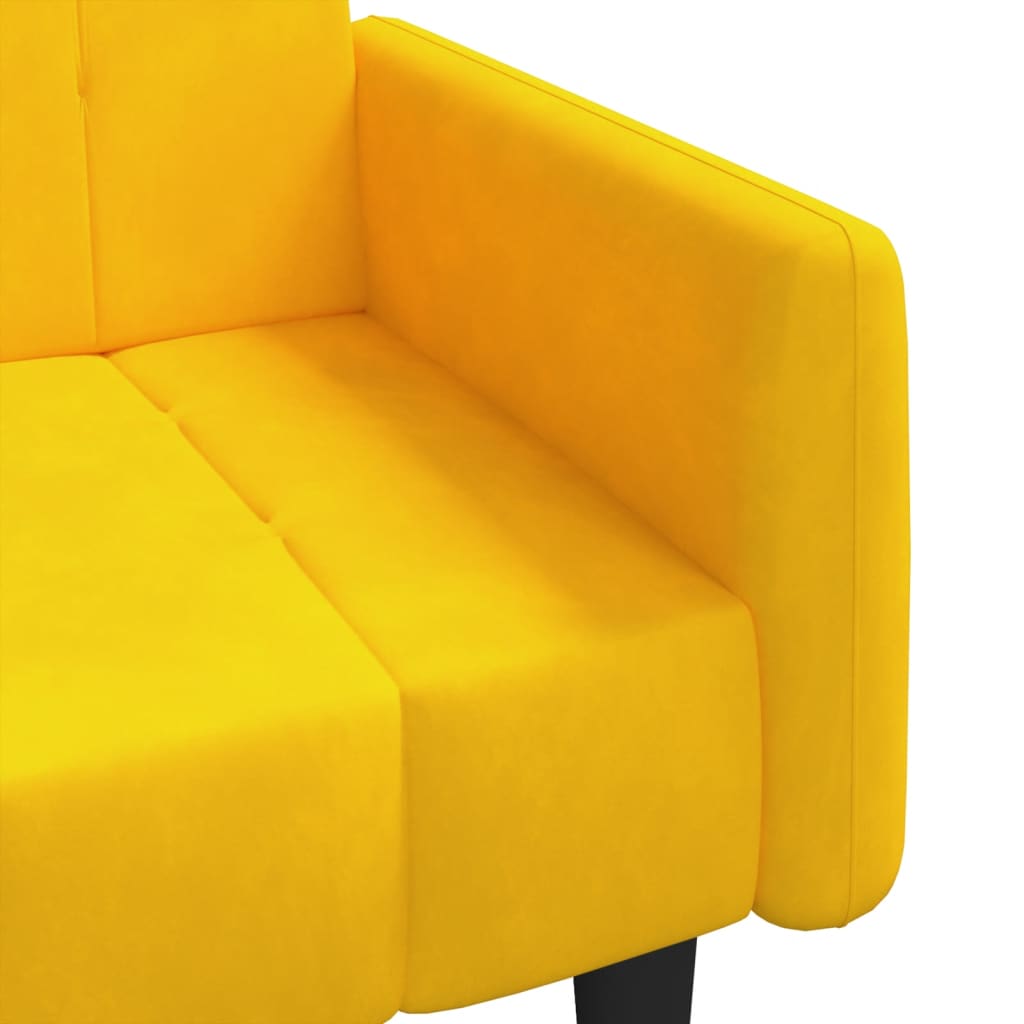 Slaapbank 2-Zits Fluweel Geel