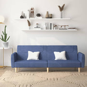 Slaapbank 2-zits stof blauw 220x84.5x69 cm