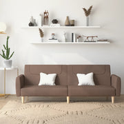Slaapbank 2-zits 220x84.5x69 cm stof taupe