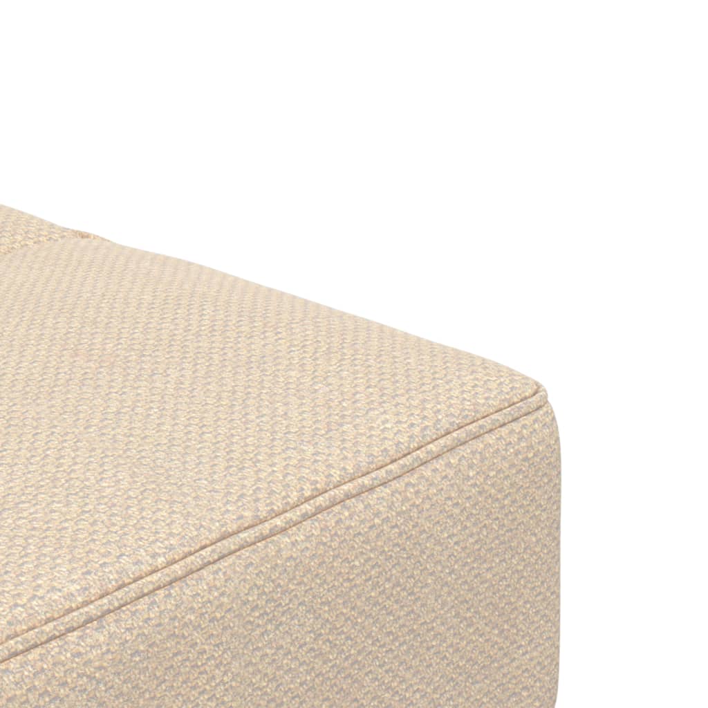 Slaapbank 2-Zits Met 2 Kussens Stof Kleurig Crème Zonder armleuning